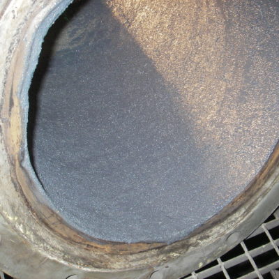 Belzona 1812 (Ceramic Carbide FP) stellt verloren gegangenes Profil wieder her und schützt gegen Abrieb.