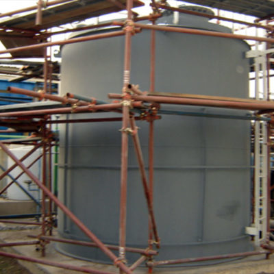 Langfristiger Korrosionsschutz eines mit Belzona 6111 (Liquid Anode) beschichteten Behälters