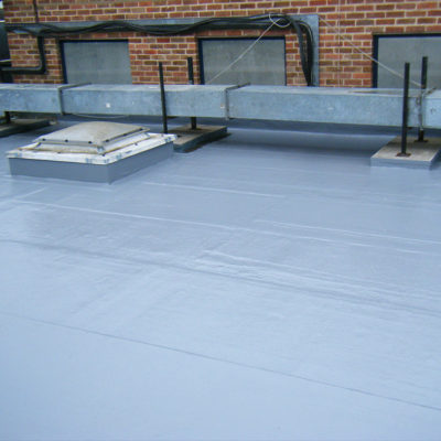 Roof area protected using Belzona 3131 (WG Membrane) in winter